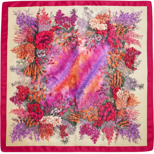 Silk scarf - Fuchsia